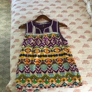 Silk printed sleeveless top